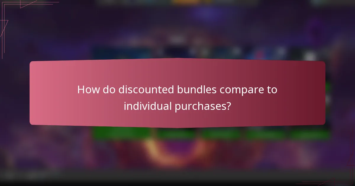 How do discounted bundles compare to individual purchases?