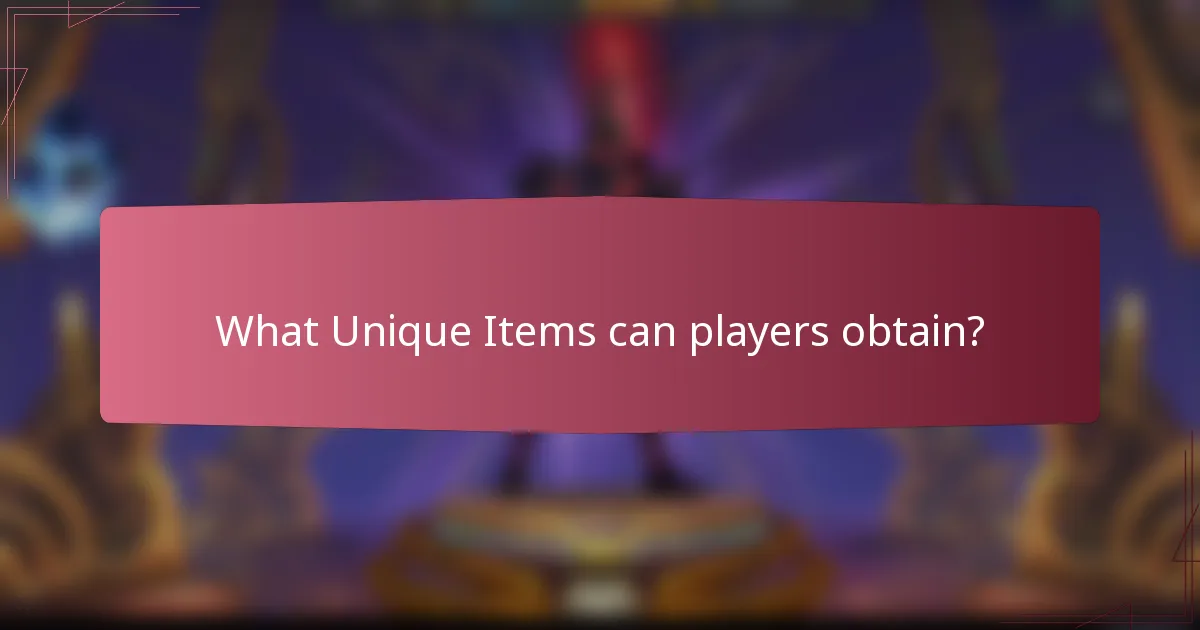What Unique Items can players obtain?